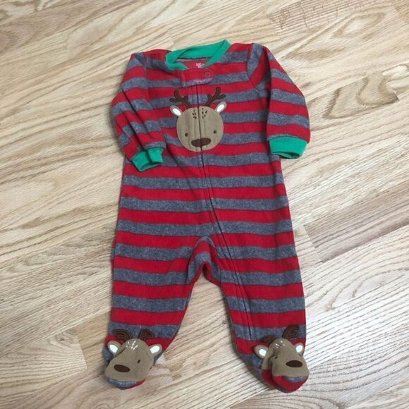Just One You by Carter’s Reindeer Fleece Sleeper - Picture 1 of 5
